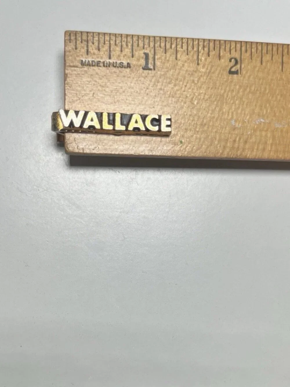 Vintage Wallace Tie Clip Gold Tone